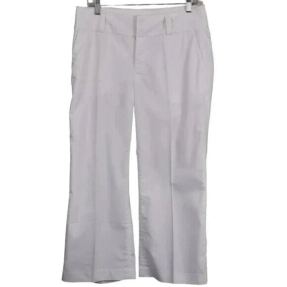 Roots Gold White Capri Pants Crop Size 0 - Picture 1 of 11